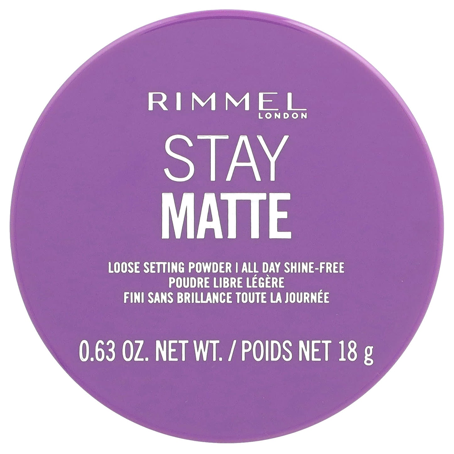 Rimmel London, Stay Matte, Loose Setting Powder, 001 Transparent, 0.63 oz (18 g) - Image 1
