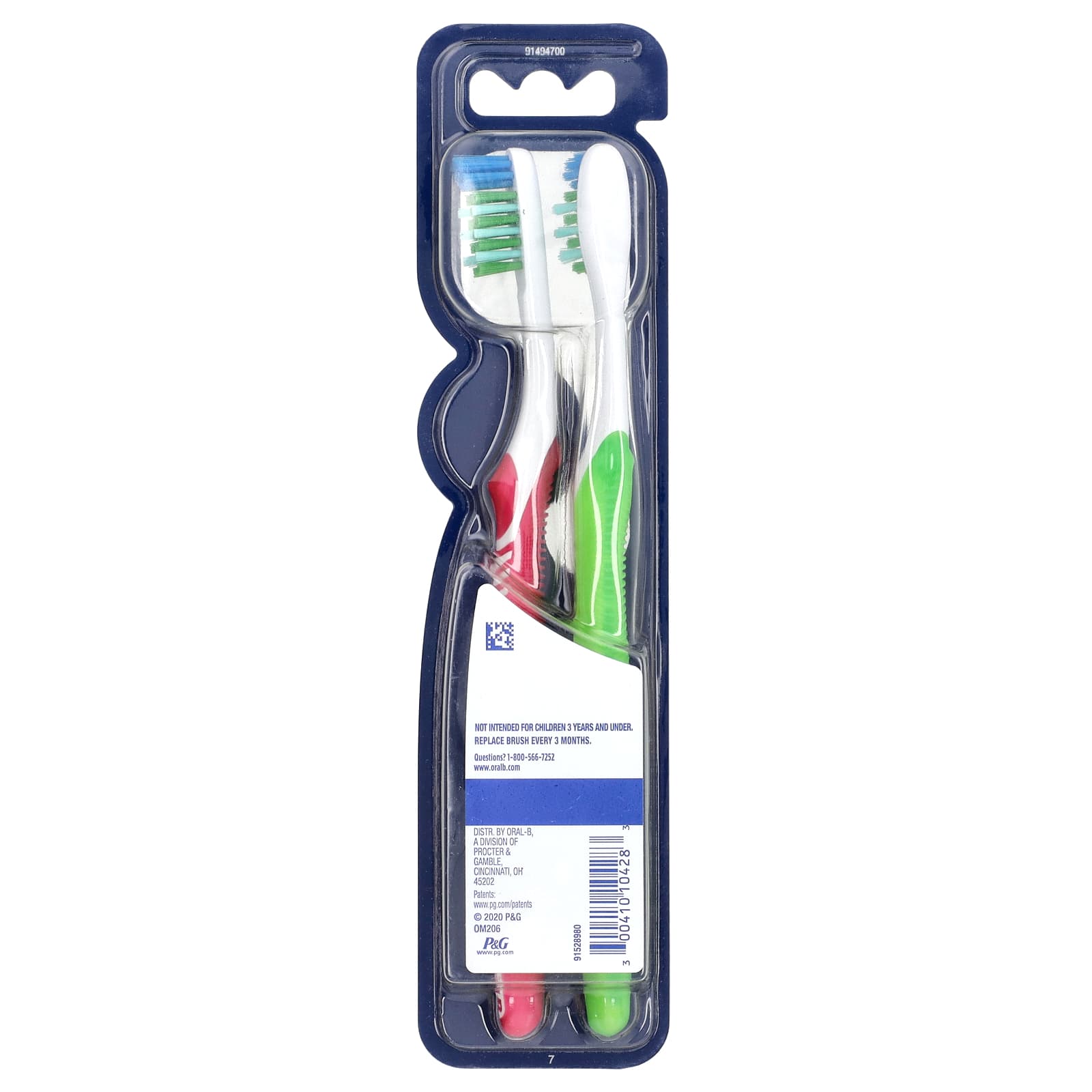 Oral-B, Bacteria Blast Toothbrush, Medium, 2 Toothbrushes - Image 2