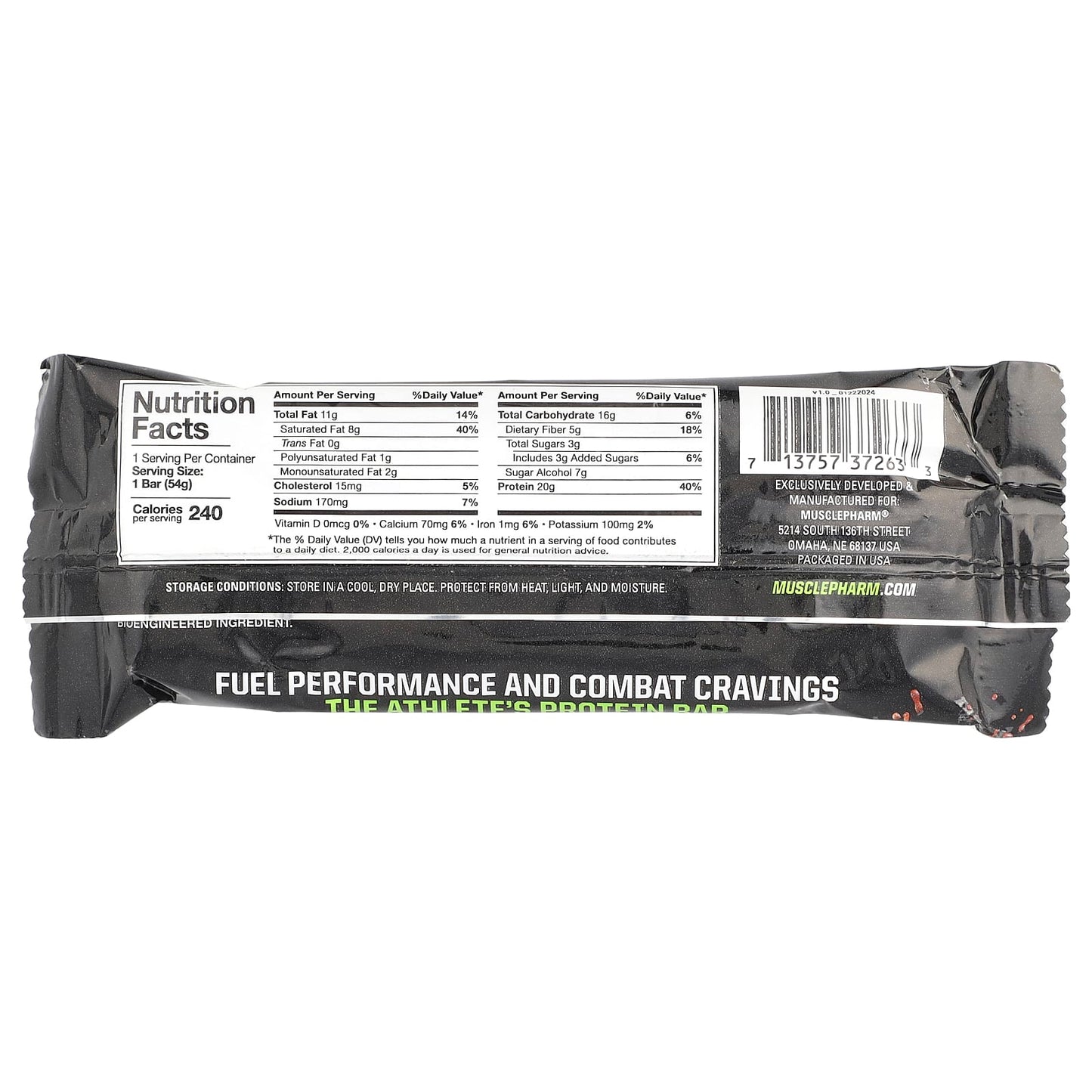 MusclePharm, Combat Sport Bar™, Chocolate Peanut Butter Cup, 1.90 oz (54 g) - Image 2
