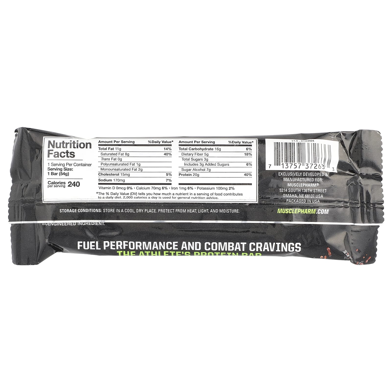 MusclePharm, Combat Sport Bar™, Chocolate Peanut Butter Cup, 1.90 oz (54 g) - Image 2