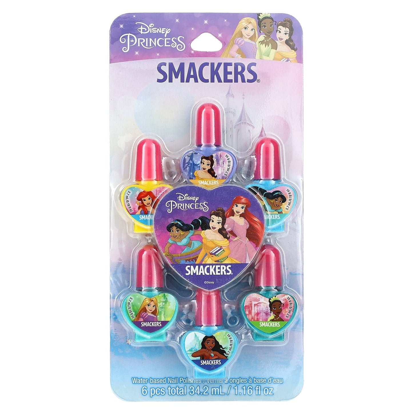 Lip Smacker, Disney Princess, Nail Polish Collection, 6 Pack, 0.19 fl oz (5.7 ml) Each - Image 2
