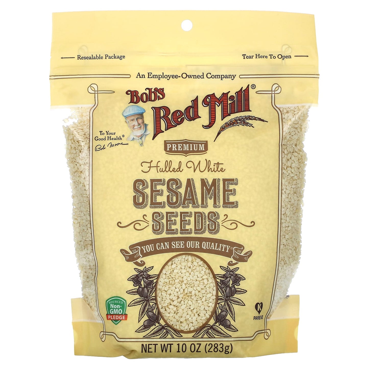 White Sesame Seeds | Non-GMO, Kosher, 10 oz - Image 1