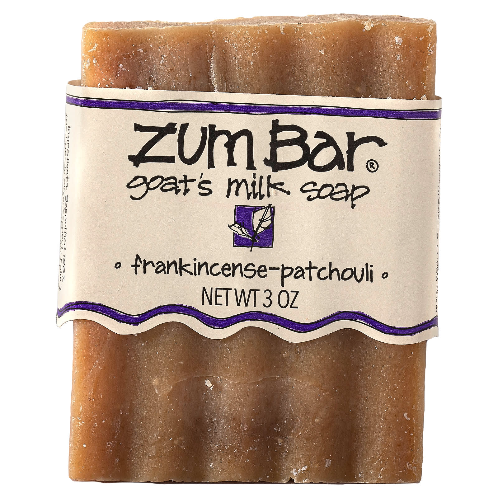ZUM, Zum Bar, Goat's Milk Soap, Frankincense-Patchouli, 3 oz - Image 1
