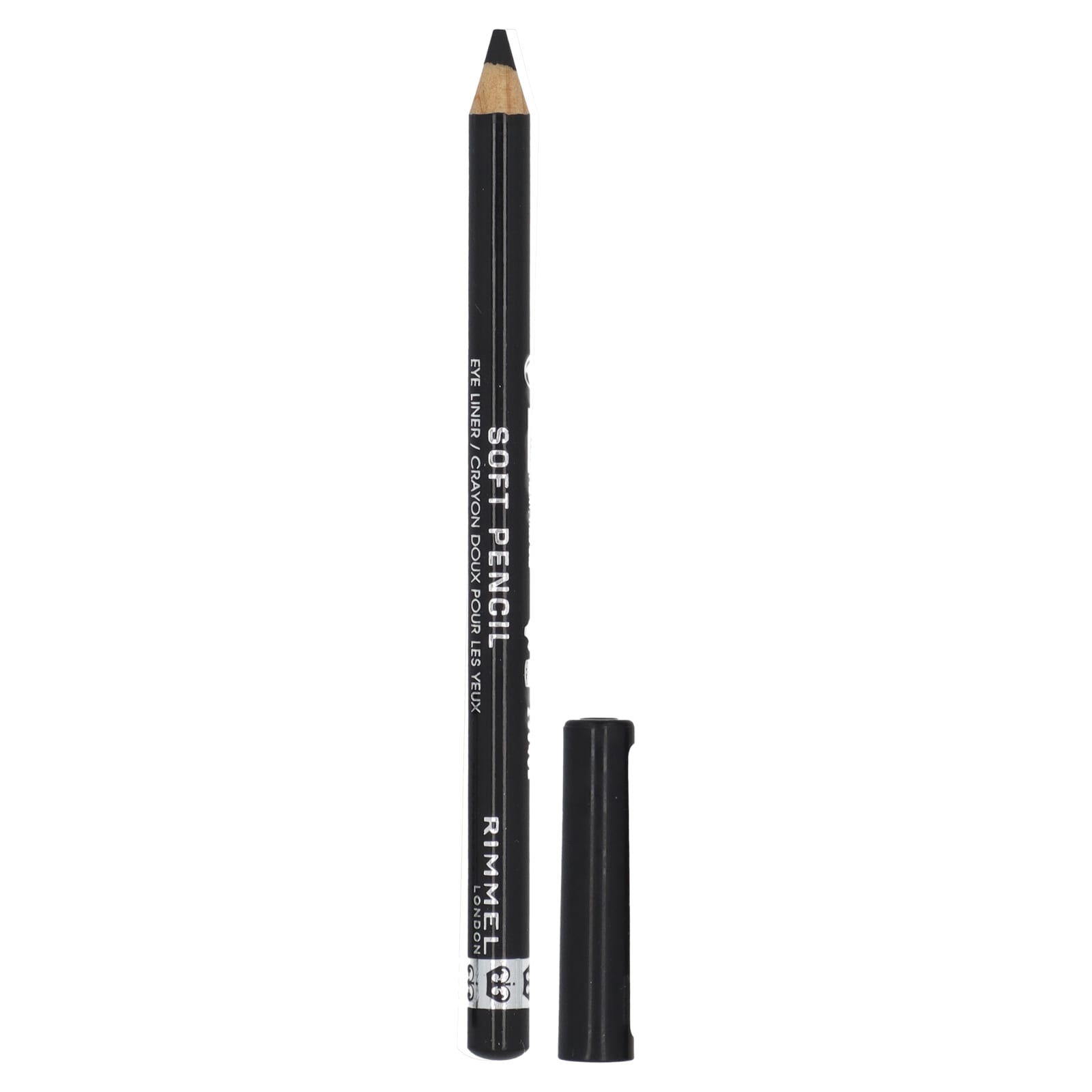 Rimmel London, Soft Pencil Eyeliner, 061 Jet Black, 0.04 oz (1.2 g) - Image 1