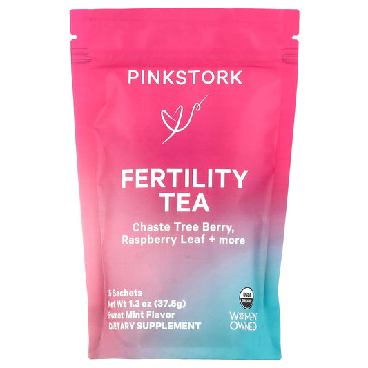 Pink Stork, Fertility Tea, Sweet Mint, 15 Sachets, 1.3 oz (37.5 g)