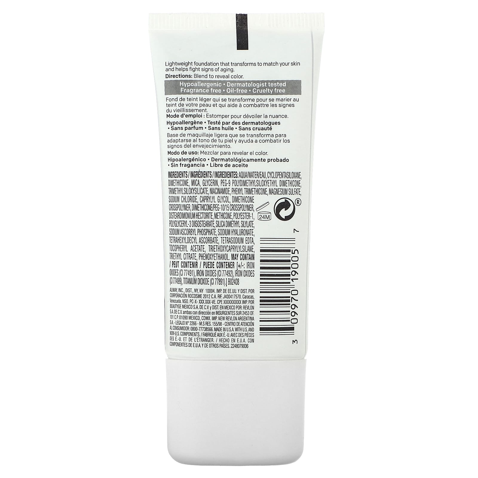 Almay Ageless Smart Shade Foundation, 500 Golden, 1 fl oz - Image 2