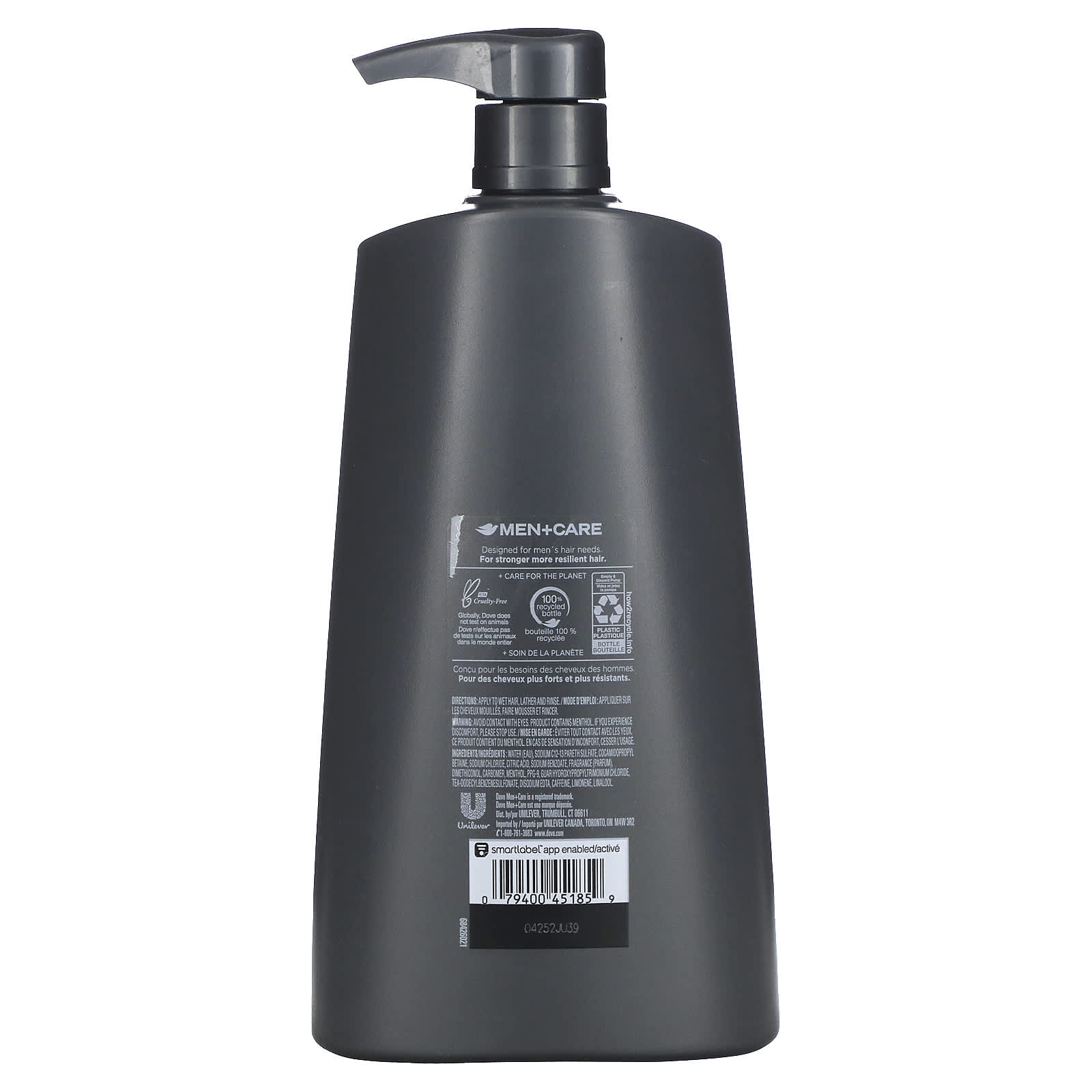 Dove Men+Care Fresh & Clean 2-in-1 Shampoo & Conditioner, 25.4 fl oz (750 ml) - Image 2