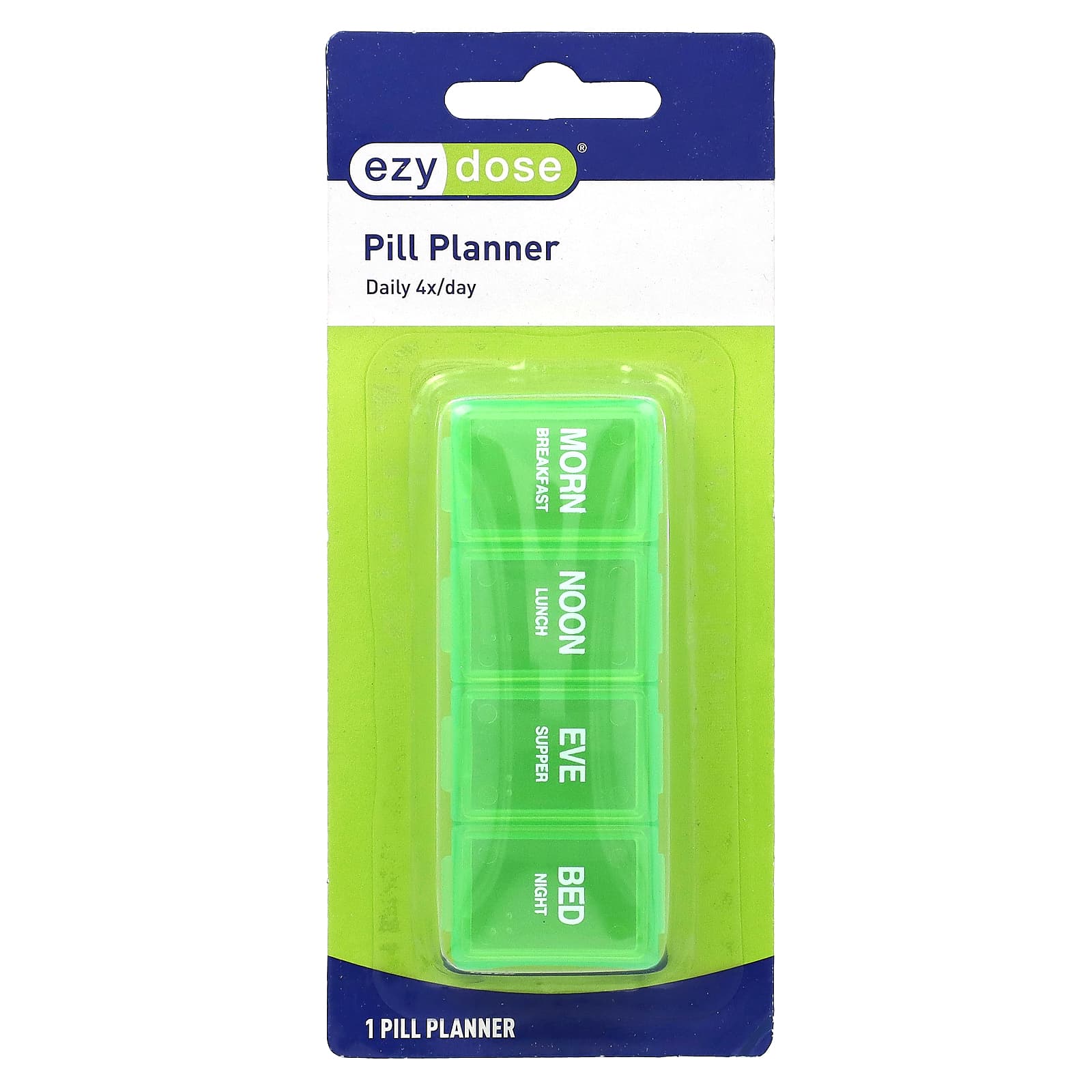 Daily Pill Planner by Ezy Dose - 4x/Day Medication Organizer - Image 1