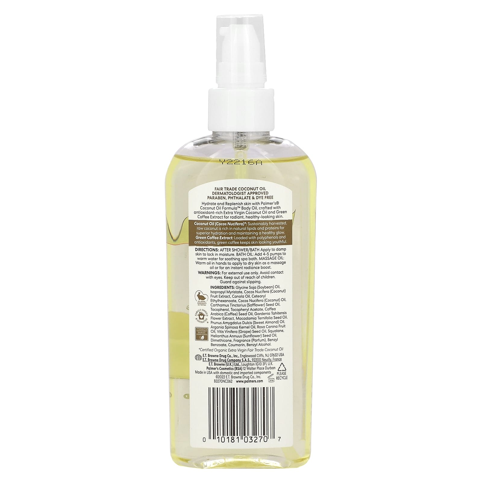 Palmer's, Coconut Oil Formula® with Vitamin E, Coconut Hydrate Body Oil, 5.1 fl oz (150 ml) - Image 2