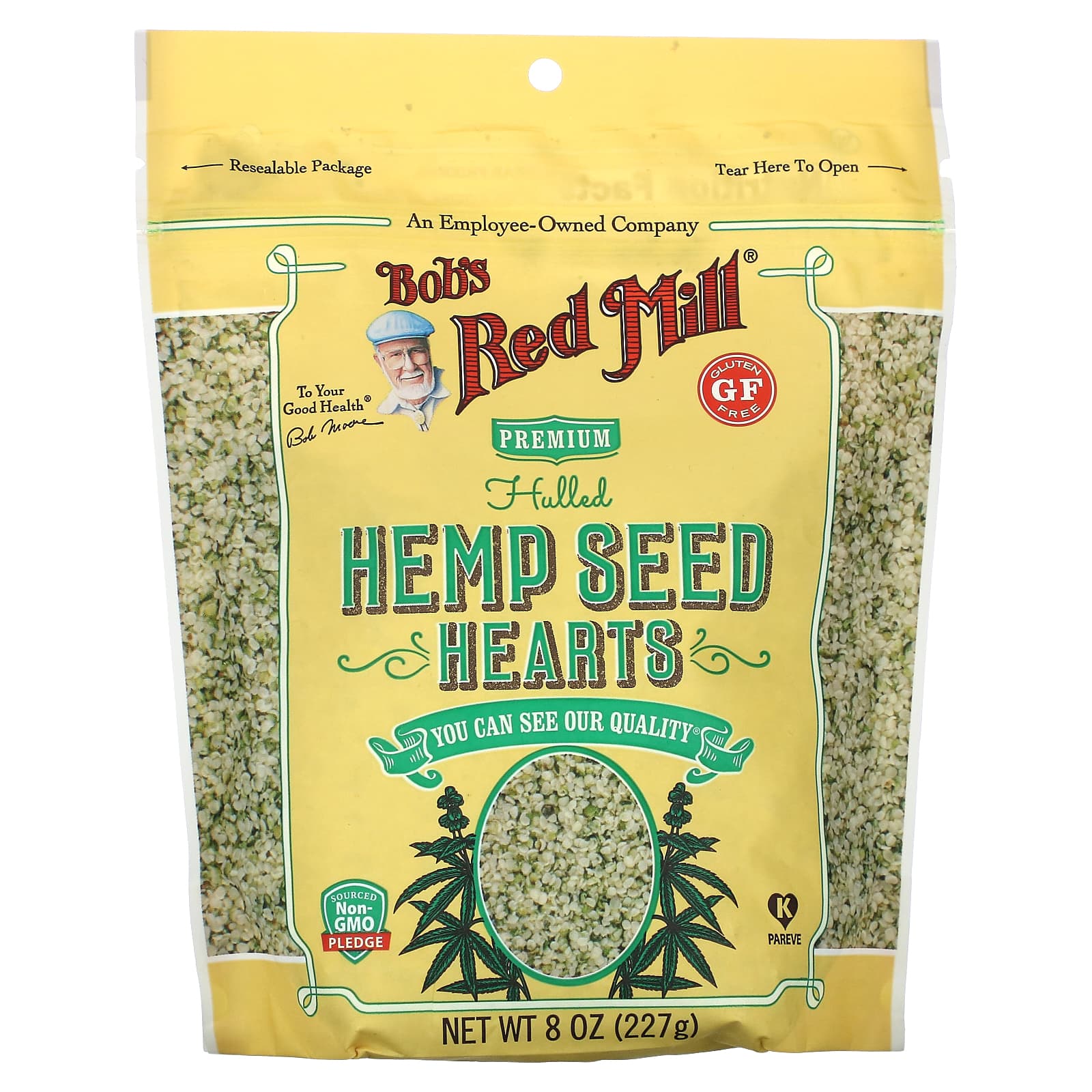 Bob's Red Mill, Hulled Hemp Seed Hearts - Gluten-Free, High-Protein Snack (8 oz) - Image 1