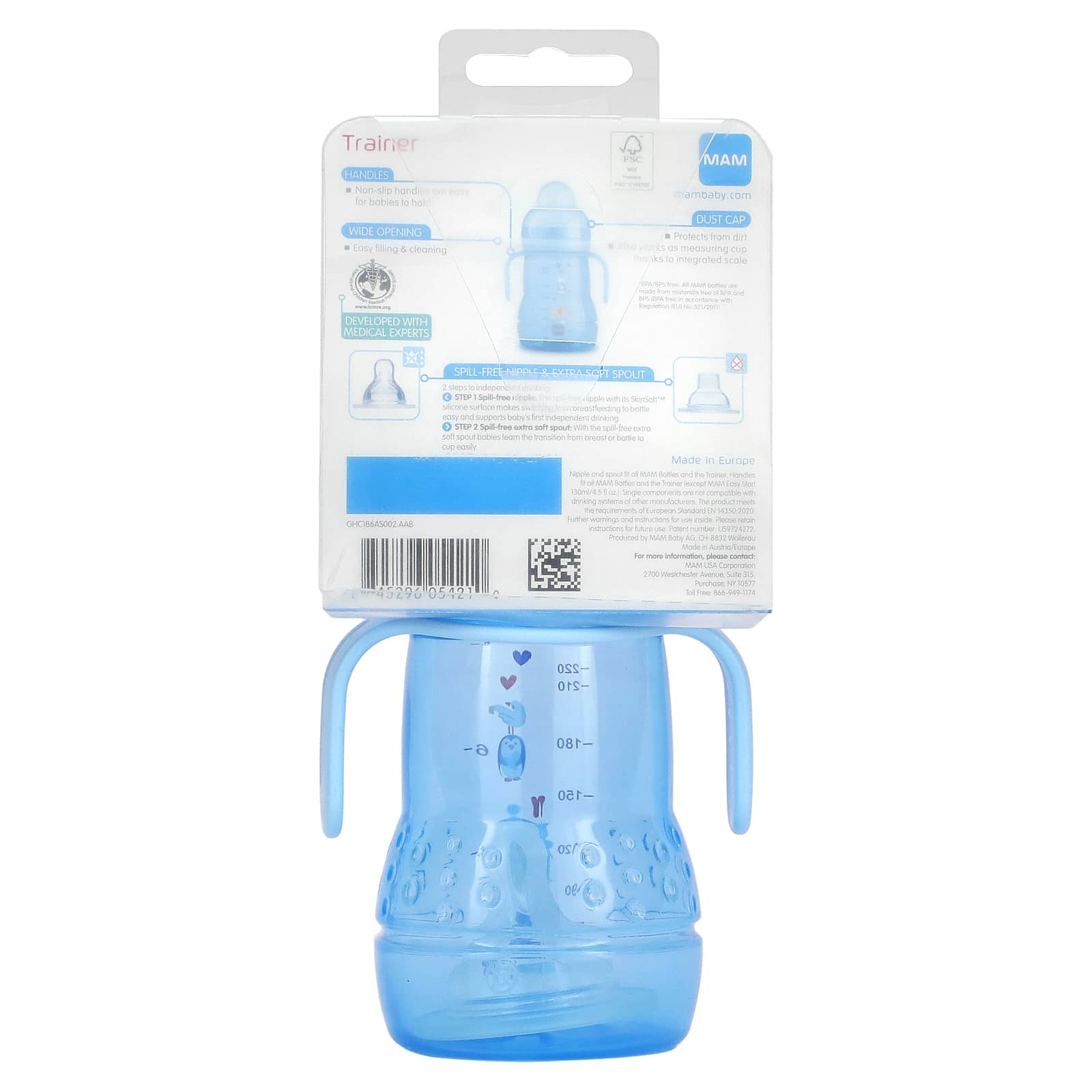 MAM, Trainer, 4+ Months, Blue , 8 fl oz (220 ml) - Image 2