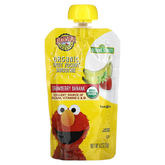 Earth's Best Organic Strawberry Banana Yogurt Smoothie for Kids, 4.2 oz - Image 1