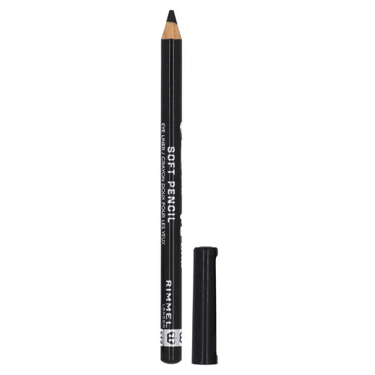 Rimmel London, Soft Pencil Eyeliner, 061 Jet Black, 0.04 oz (1.2 g) - Image 1