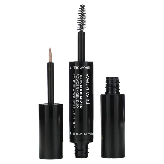 wet n wild, Brow Maximizer, Powder + Gel Duo, 1115504 Neutral Brown, 1 Count - Image 1