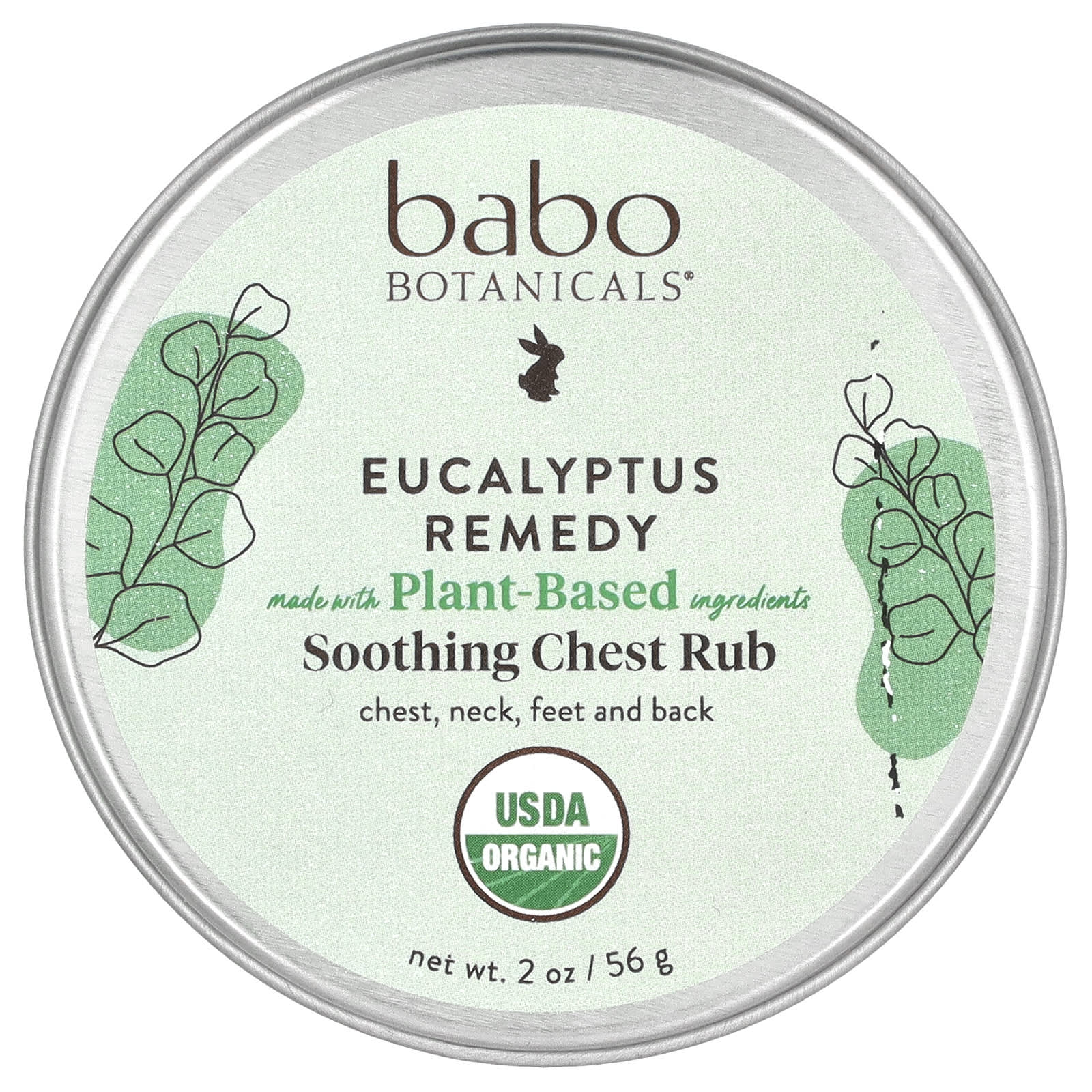 Organic Eucalyptus Chest Rub by Babo Botanicals - Soothing Congestion Relief - Image 1