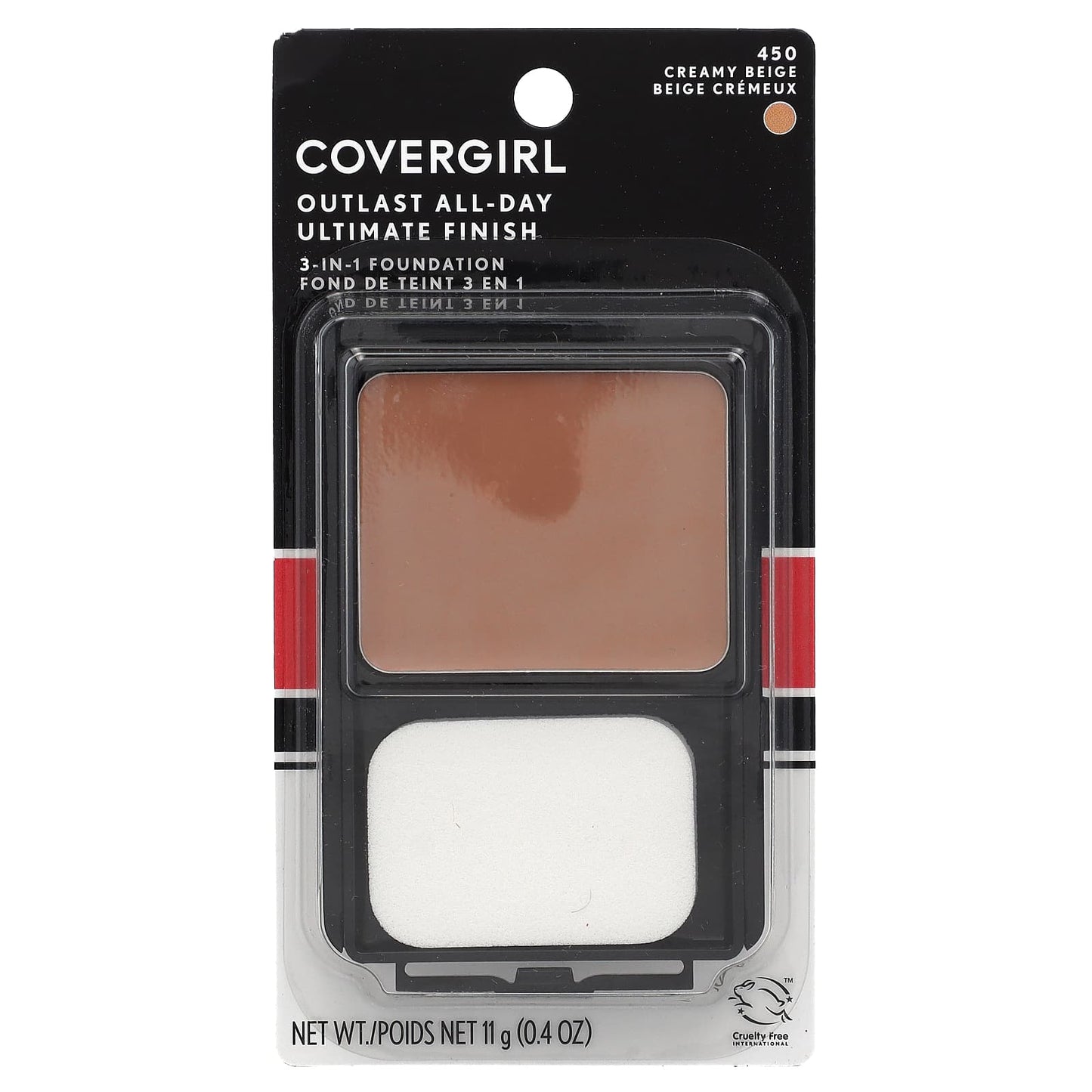 Covergirl All-Day 3-in-1 Foundation, Creamy Beige, 0.4 oz - Image 2