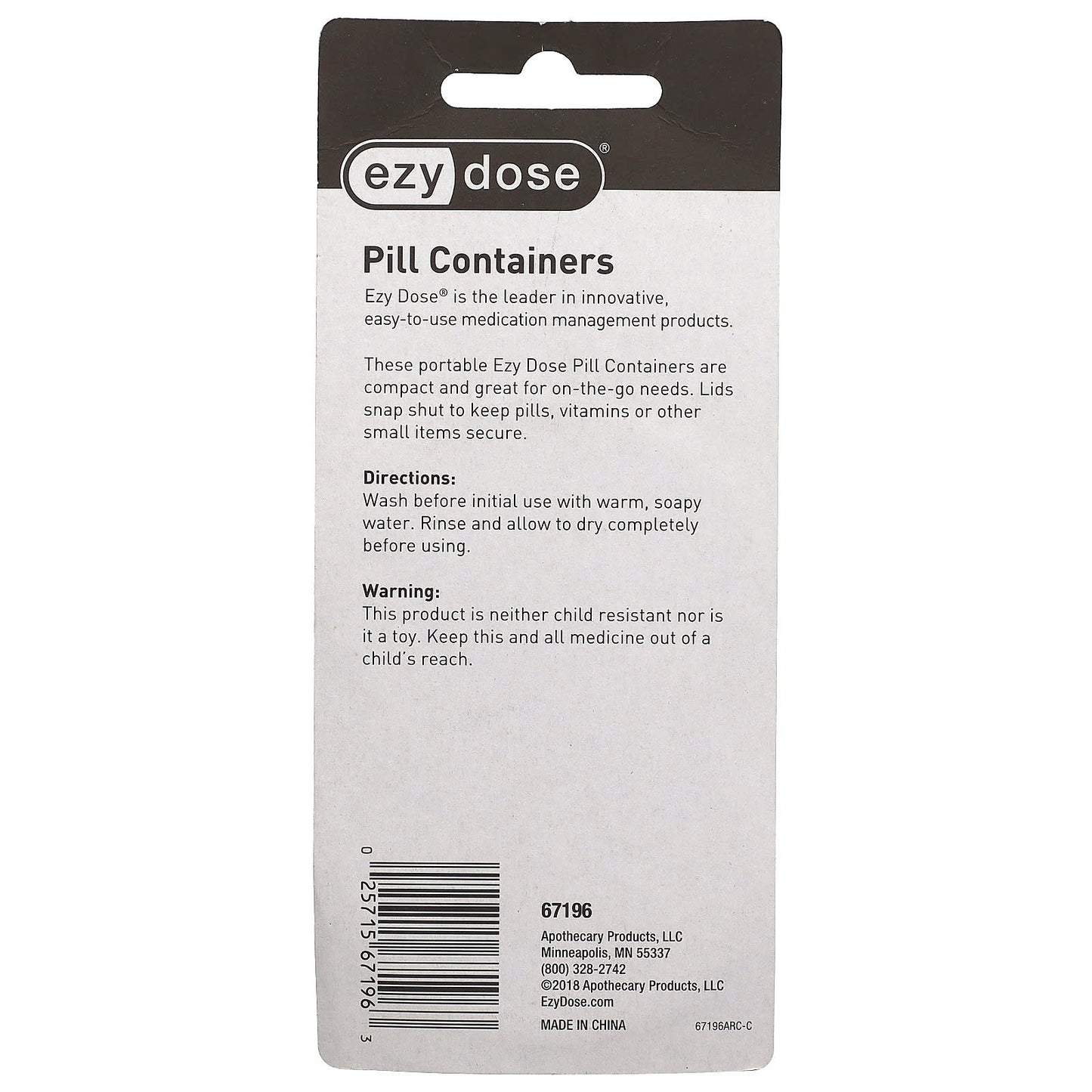 Portable Medication Containers by Ezy Dose, 2 Count - Image 2