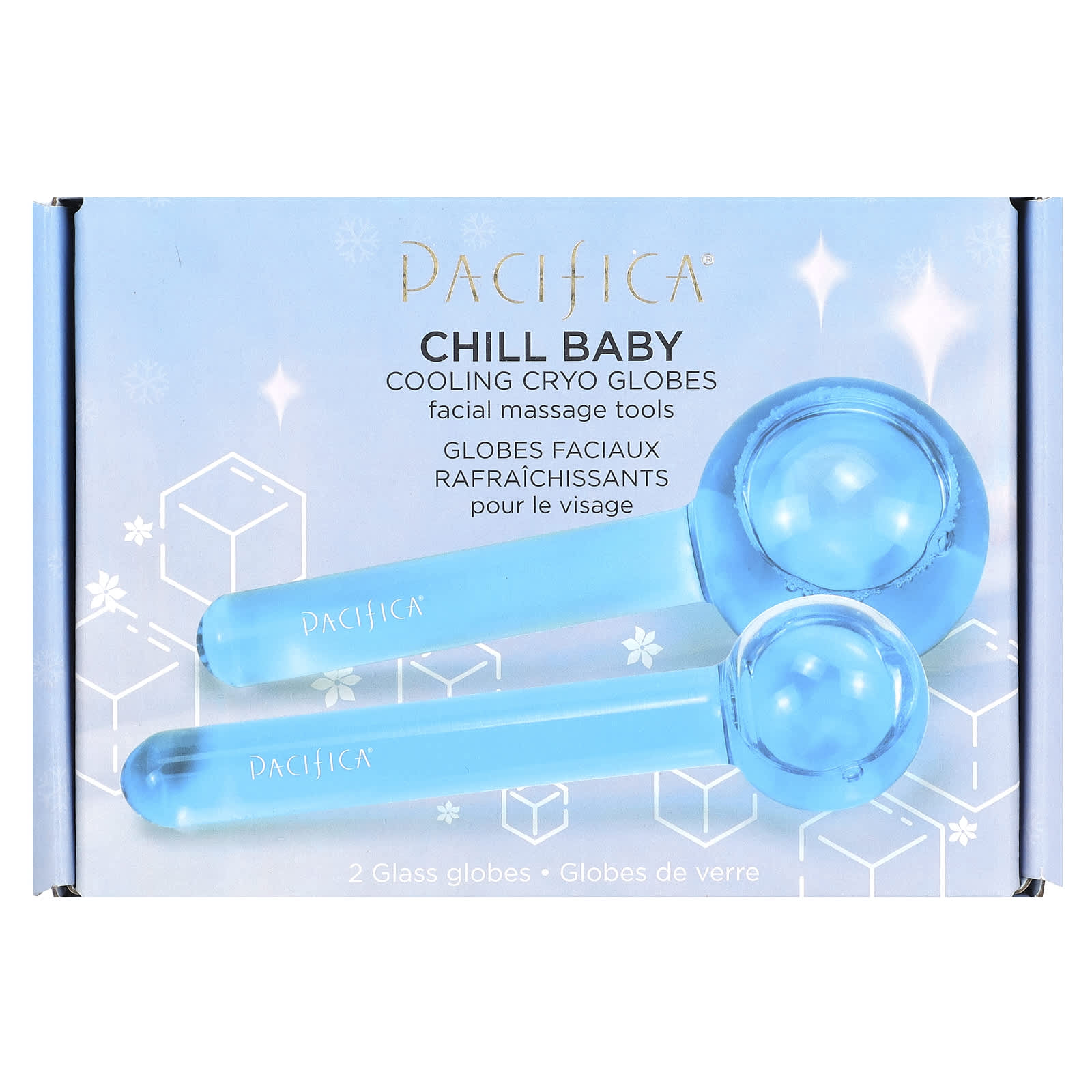 Pacifica, Chill Baby, Cooling Cryo Globe, 2 Glass Globes - Image 1