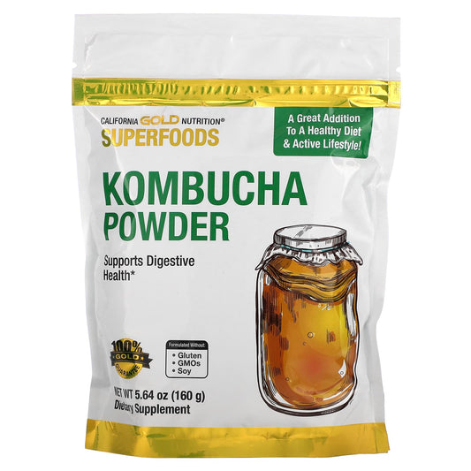 California Gold Nutrition Superfoods Kombucha Powder, Unflavored, 5.64 oz - Image 1