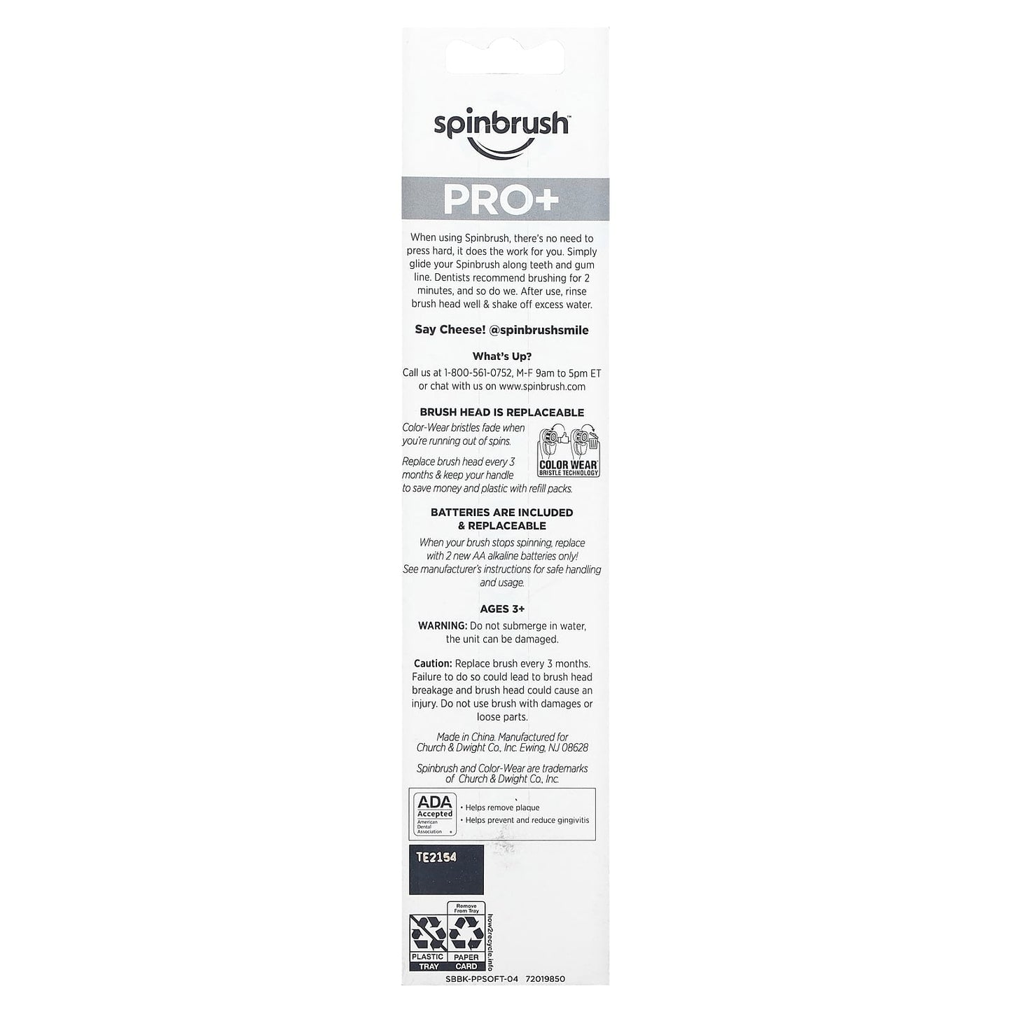 Spinbrush, Dual Brush Action Head, Powered Toothbrush, Soft, 1 Toothbrush - Image 2