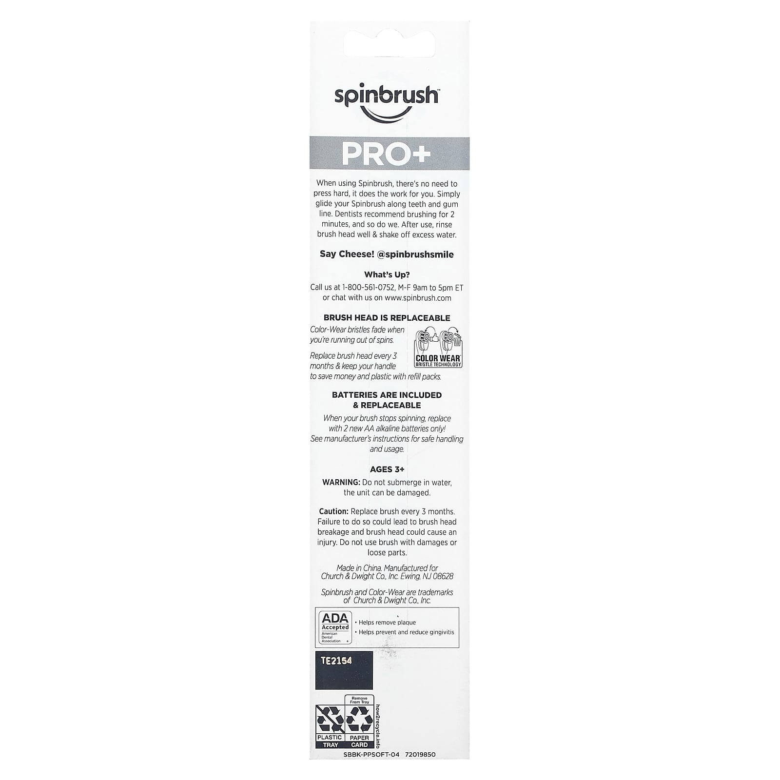 Spinbrush, Dual Brush Action Head, Powered Toothbrush, Soft, 1 Toothbrush - Image 2