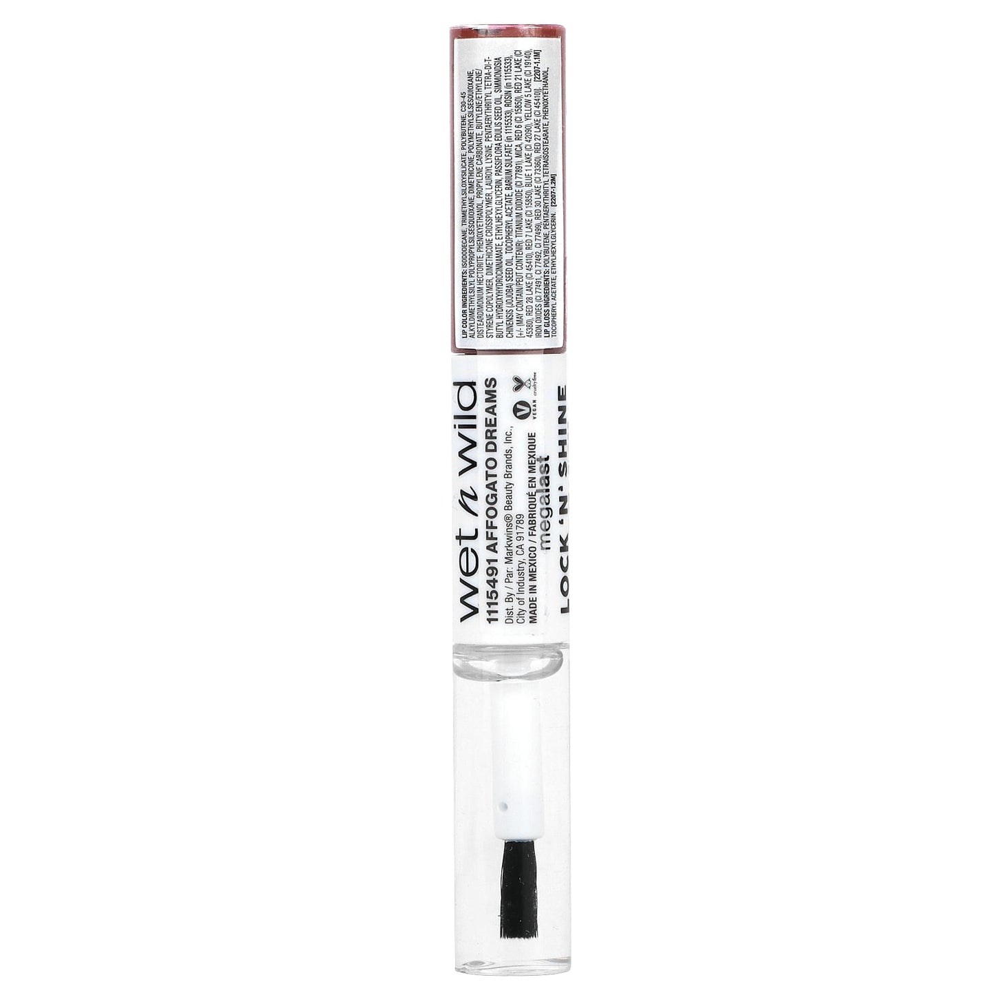 wet n wild, MegaLast, Lock 'N' Shine, Lip Color + Gloss, 1115491 Affogato Dreams, 0.26 fl oz (8 ml) - Image 2
