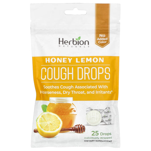 Herbion Naturals Honey Lemon Cough Drops - Soothing Relief for Adults & Kids - Image 1