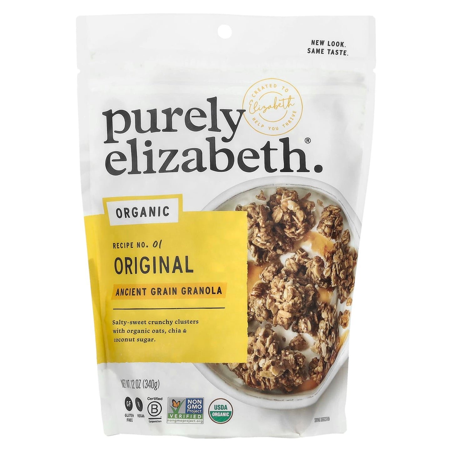 Purely Elizabeth, Organic Ancient Grain Granola, Original, 12 oz (340 g) - Image 1