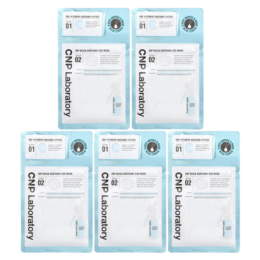 CNP Laboratory Soothing Skincare Set, 2-Step Face Ampule & Mask - Image 1