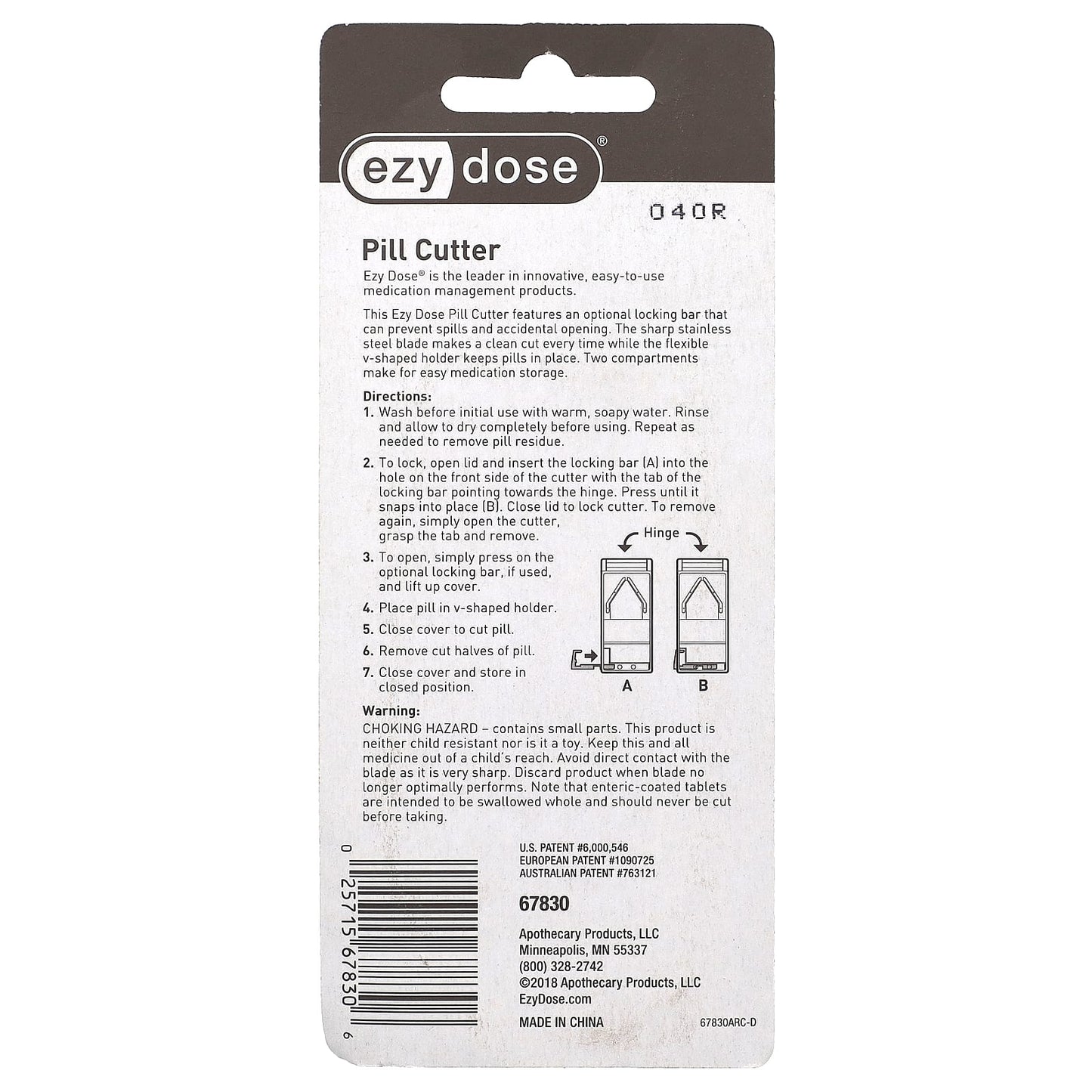 Ezy Dose Pill Cutter with Safety Lock for Easy Medication Management - Image 2