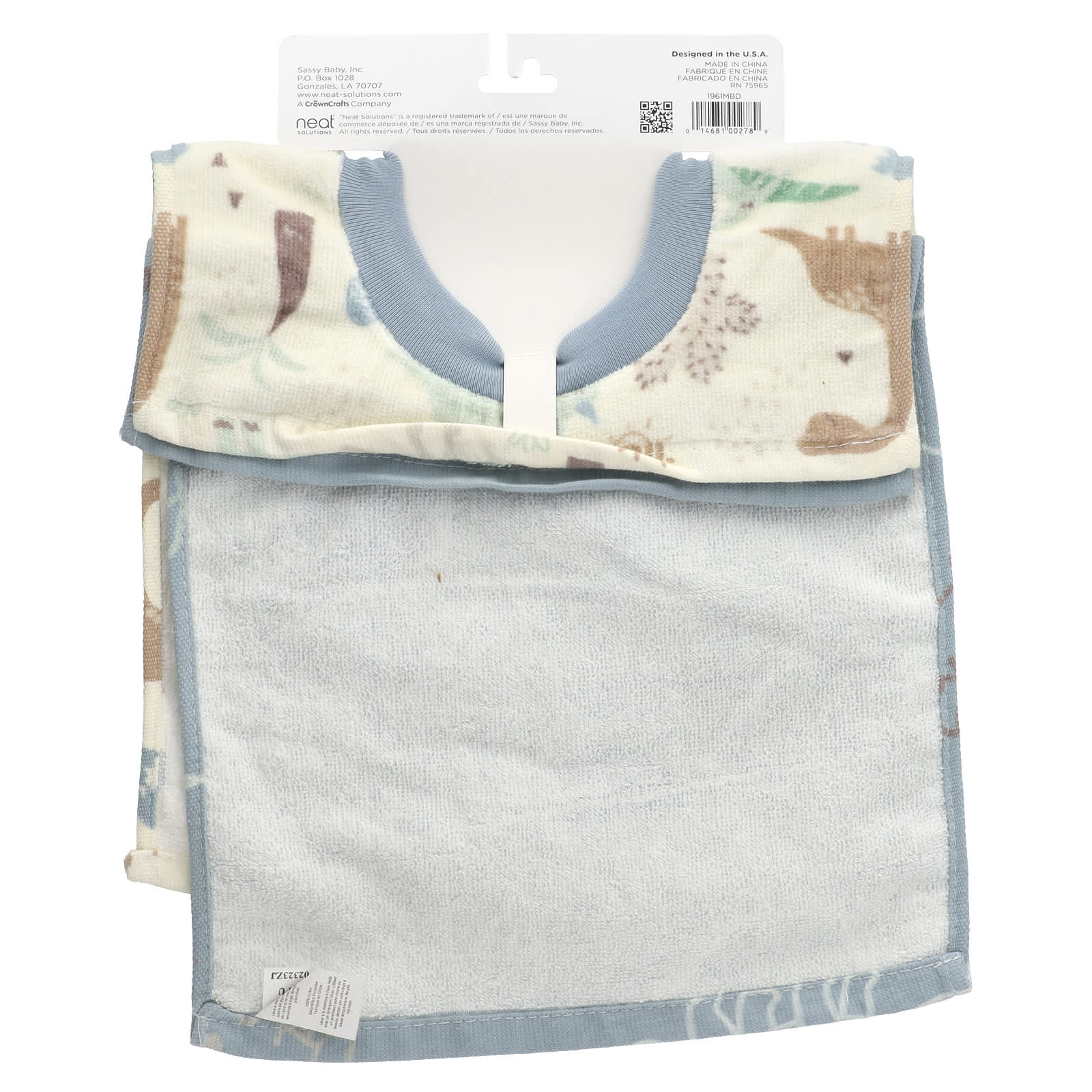 Neat Solutions, Baby Bibs, 6M+, Dinosaurs, 2 Count - Image 2