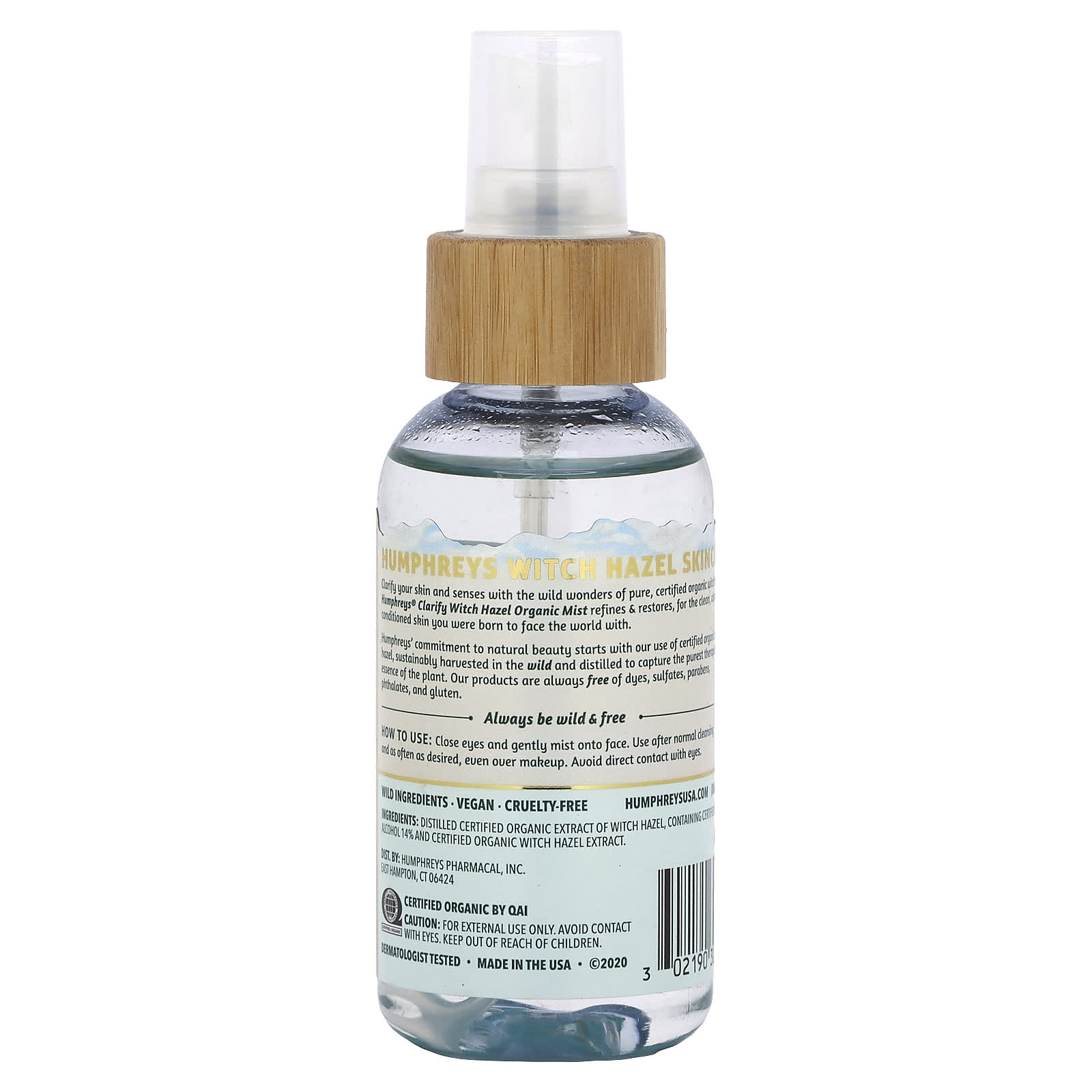 Soothe & Clarify with Humphreys Organic Witch Hazel Mist, 3.3 fl oz - Image 2