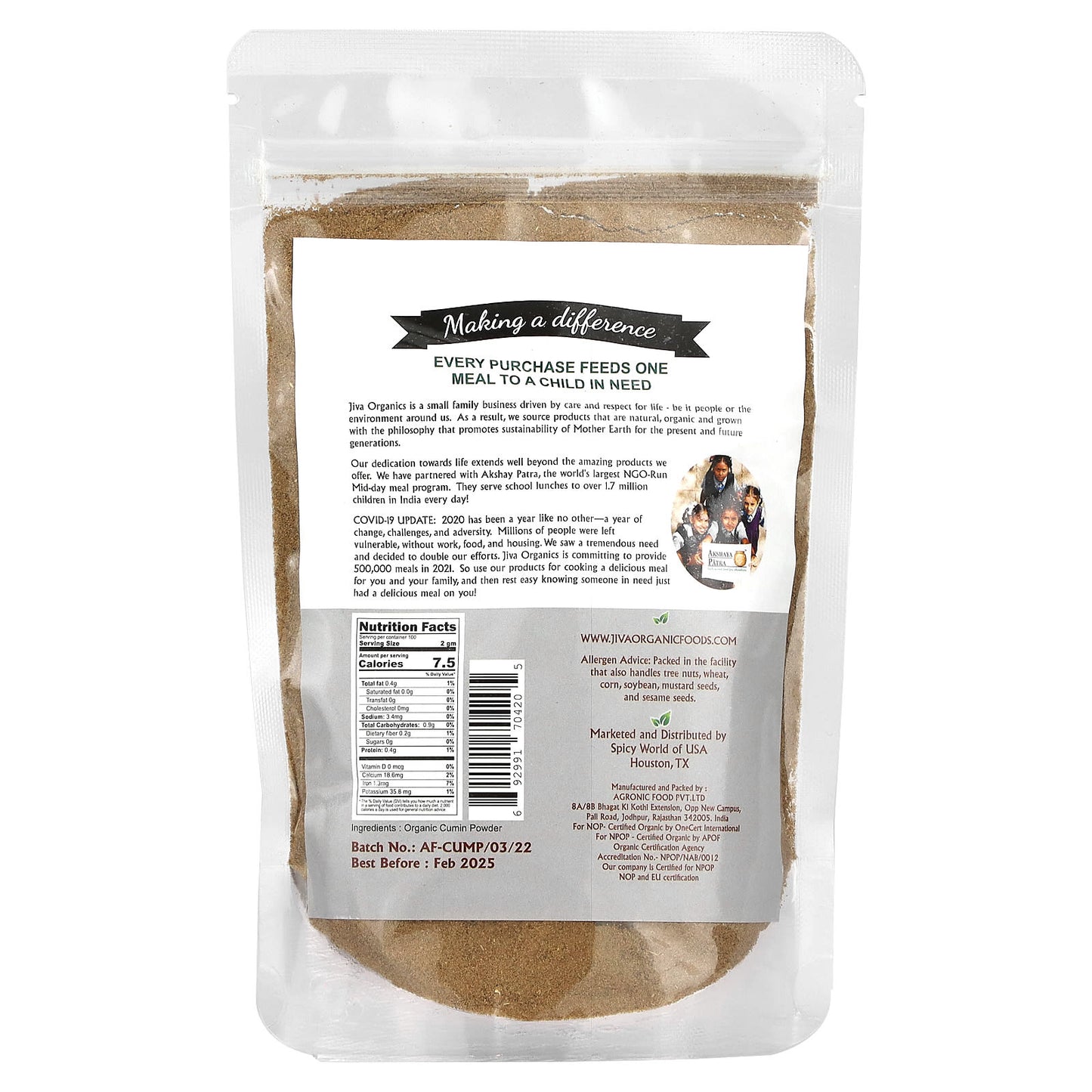 Organic Cumin Powder by Jiva Organics - USDA Certified & 100% Natural - Image 2