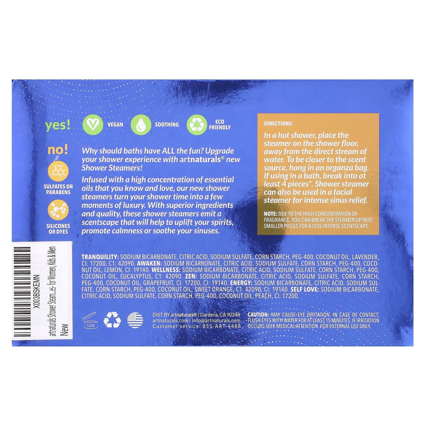 ArtNaturals Shower Steamers 6 Pack, 1.4 oz - Relaxing Essentials - Image 2