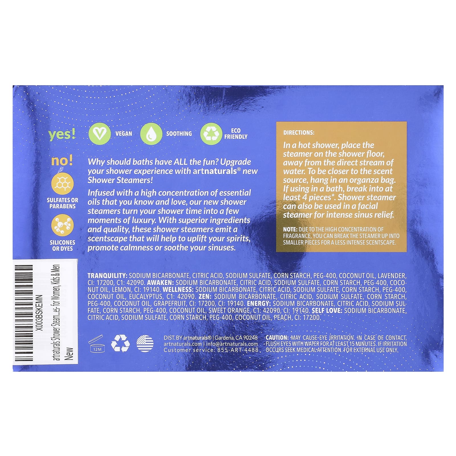 ArtNaturals Shower Steamers 6 Pack, 1.4 oz - Relaxing Essentials - Image 2