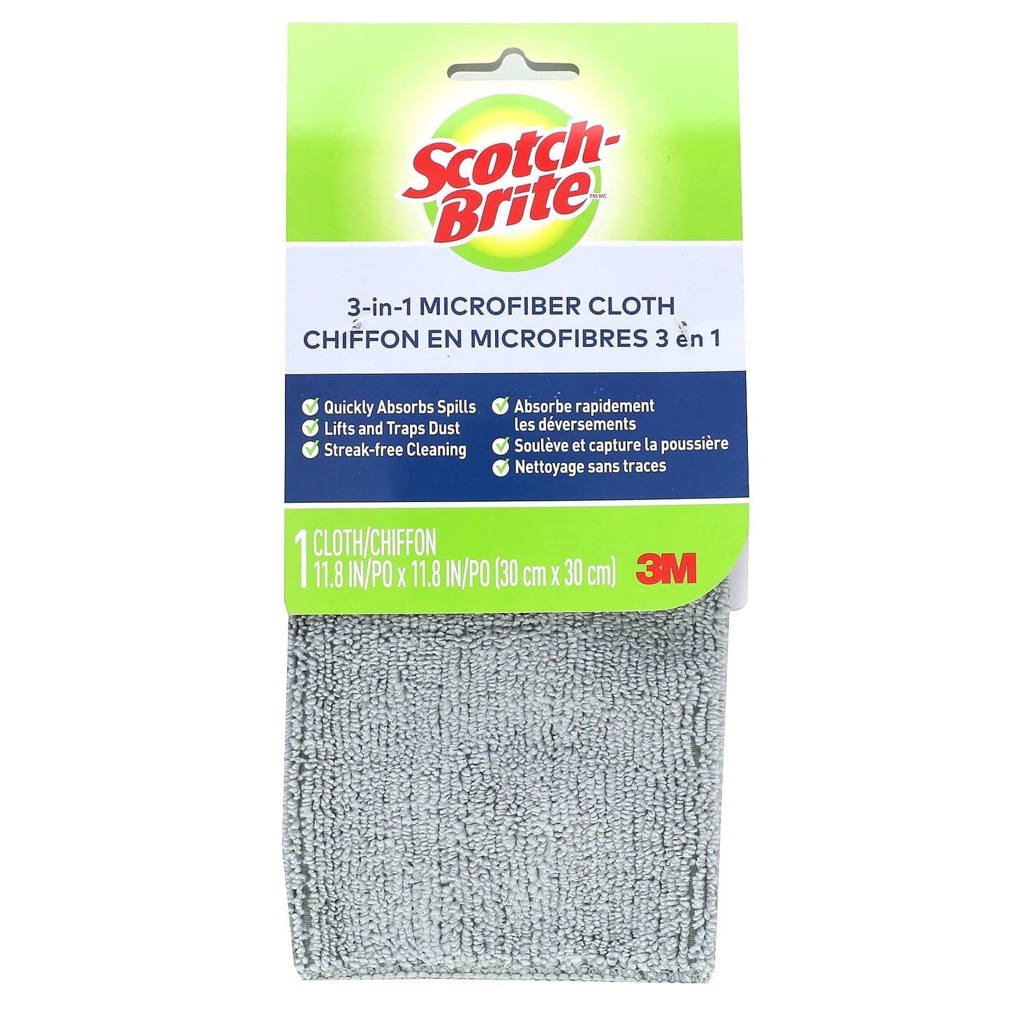 Scotch-Brite, 3-in-1 Microfiber Cloth, 1 Cloth - Image 1