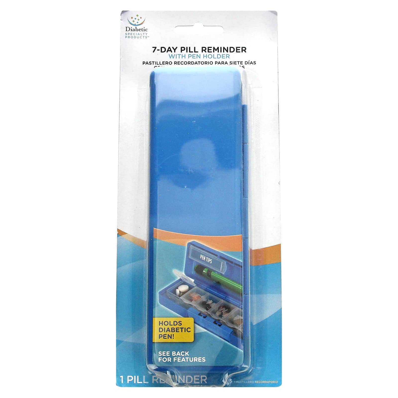 Ezy Dose 7-Day Pill Reminder and Insulin Pen Holder - Image 1