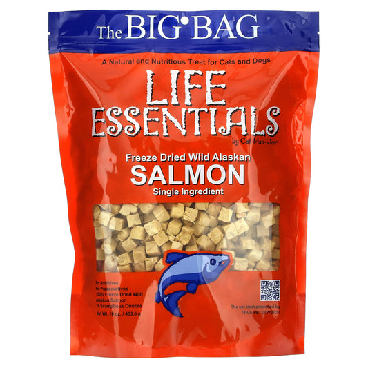 Wild Alaskan Salmon Freeze Dried Treats by Cat-Man-Doo - 16 oz - Image 1