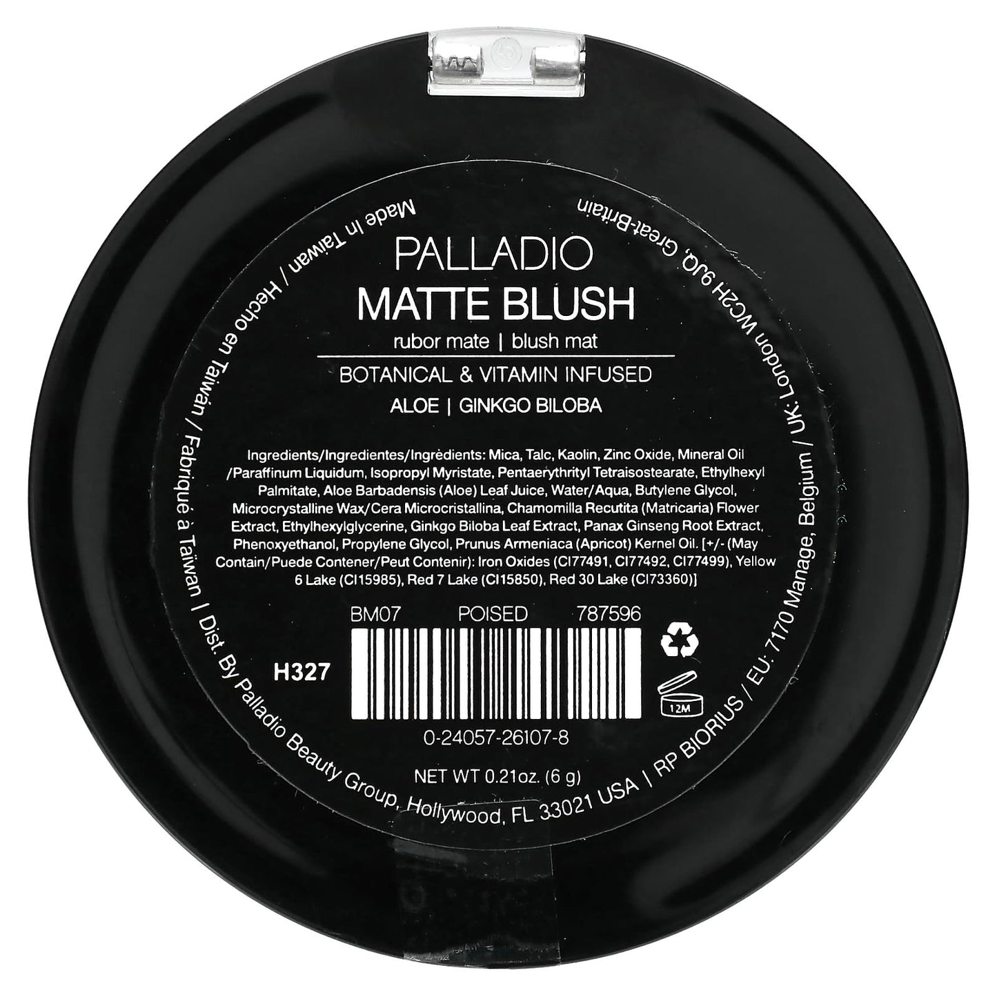 Palladio, Matte Blush, Poised BM07, 0.21 oz (6 g) - Image 2