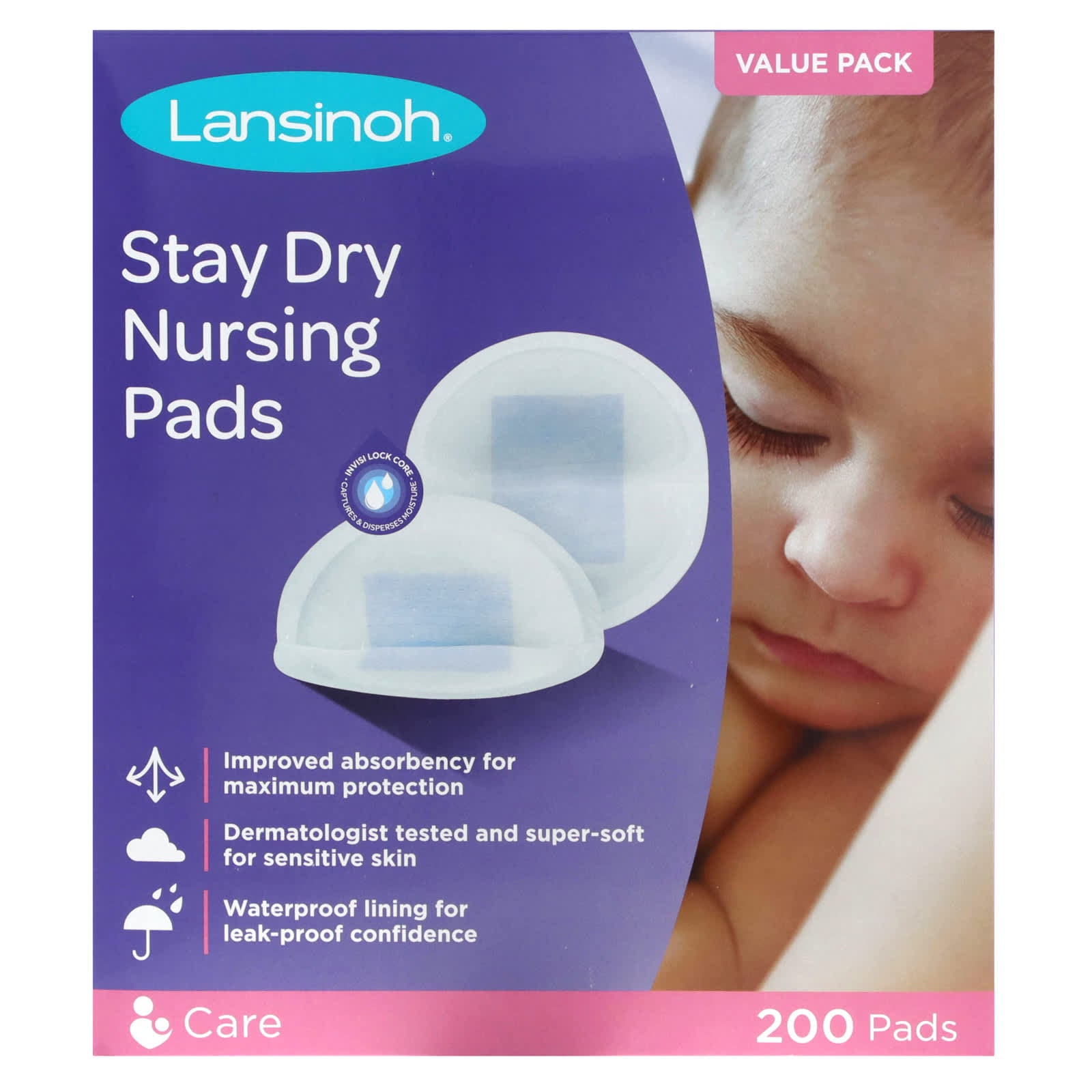 Lansinoh, Stay Dry Nursing Pads, 200 Pads - Image 1