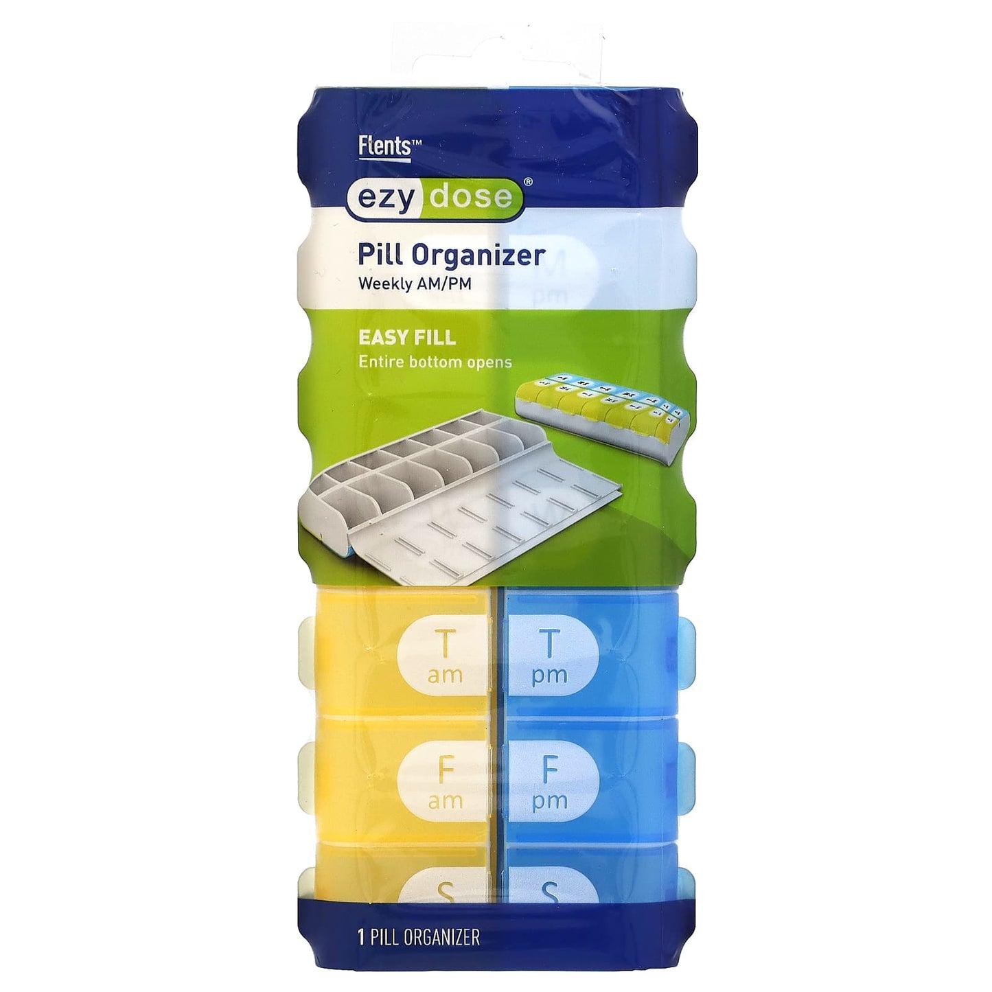 Weekly Pill Organizer for Easy AM/PM Dosing by Ezy Dose - Image 1