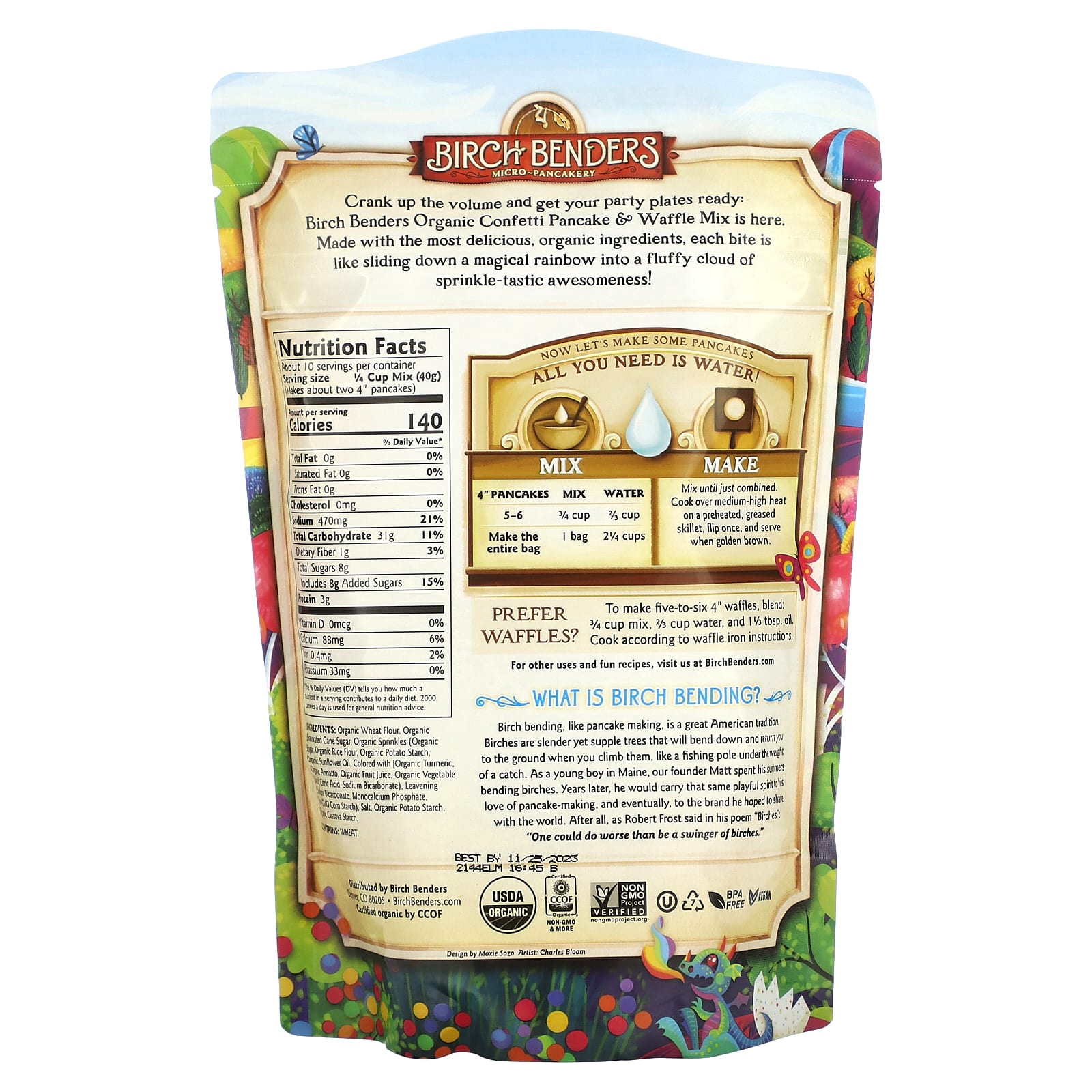 Delicious Organic Pancake & Waffle Mix by Birch Benders, 14 oz - Image 2