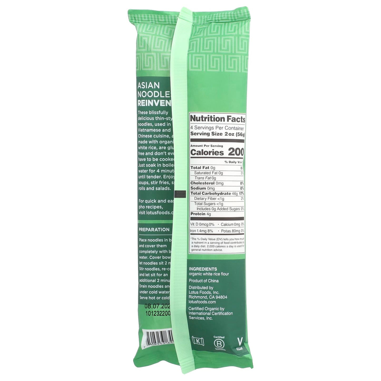 Lotus Foods, Traditional Pho Rice Noodles, 8 oz (227 g) - Image 2