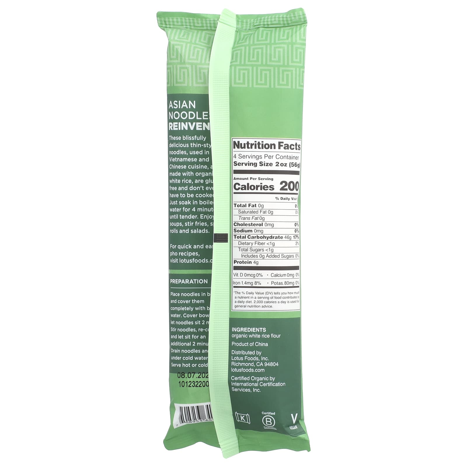 Lotus Foods, Traditional Pho Rice Noodles, 8 oz (227 g) - Image 2