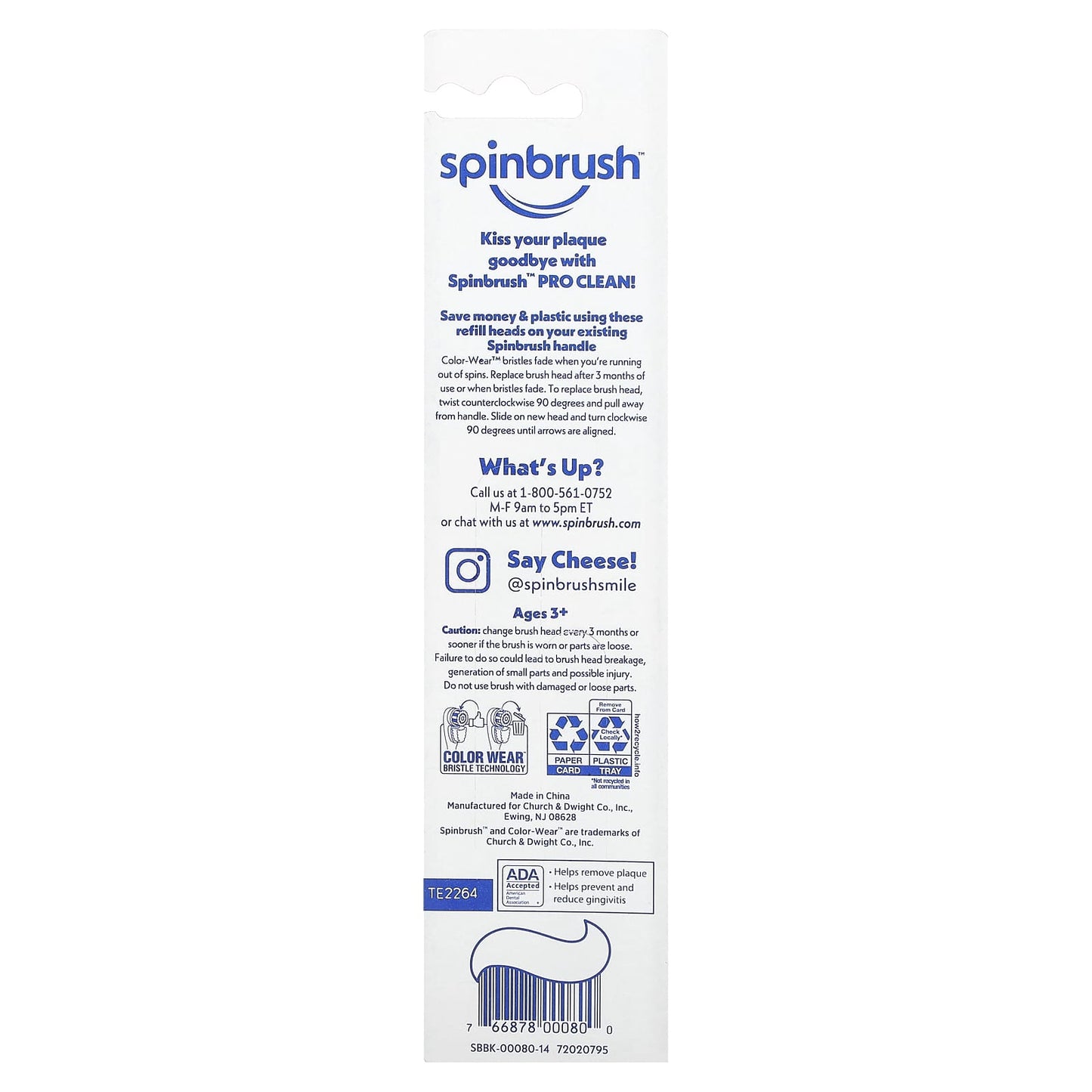 Spinbrush, Pro Clean, Replacement Brush Heads, Soft Bristles, 2 Brush Heads - Image 2