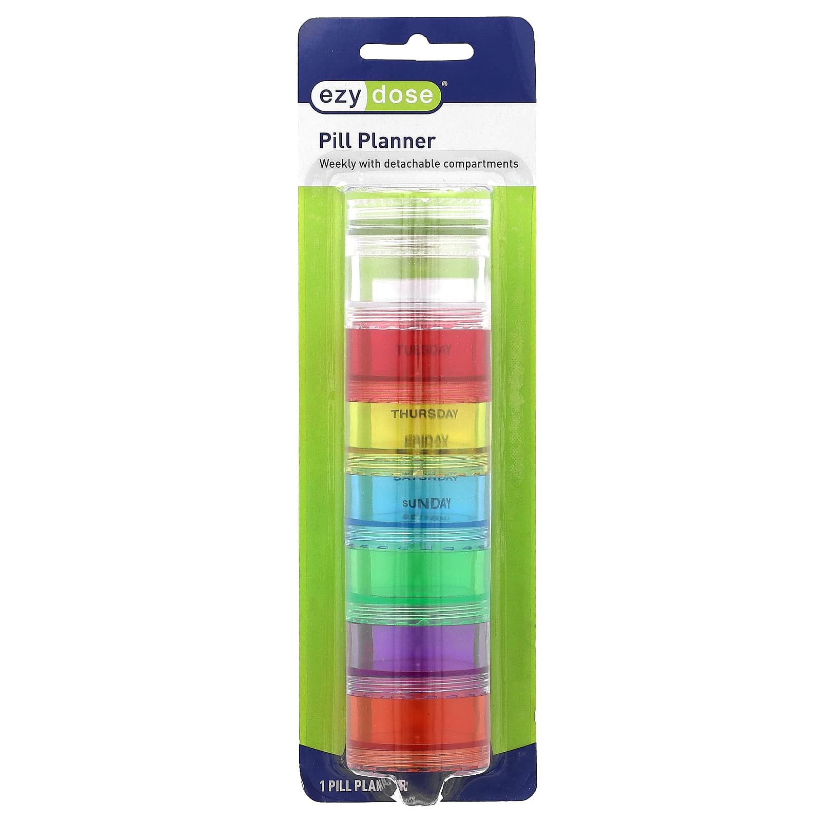 Weekly Pill Planner with Detachable Compartments by Ezy Dose - Image 1