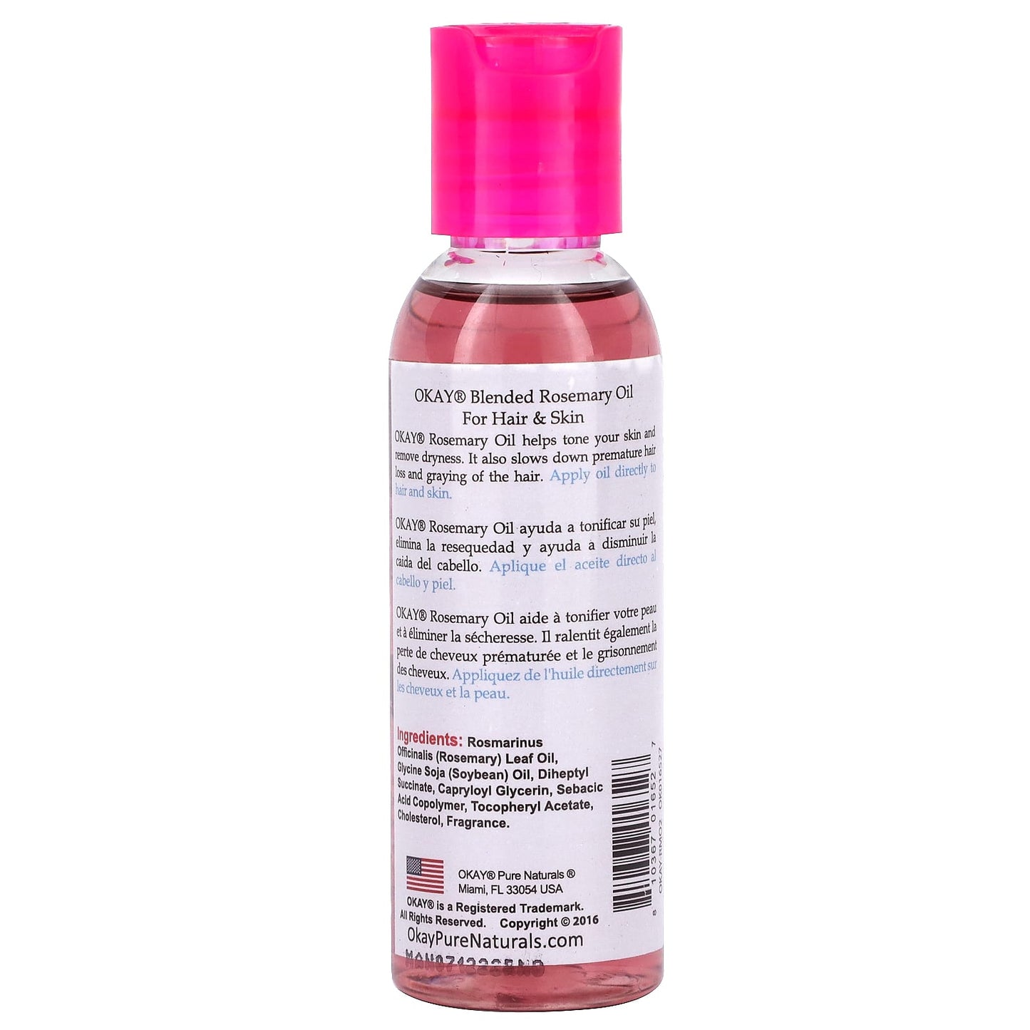 Okay Pure Naturals, Blended Rosemary Oil, 2 fl oz (59 ml) - Image 2