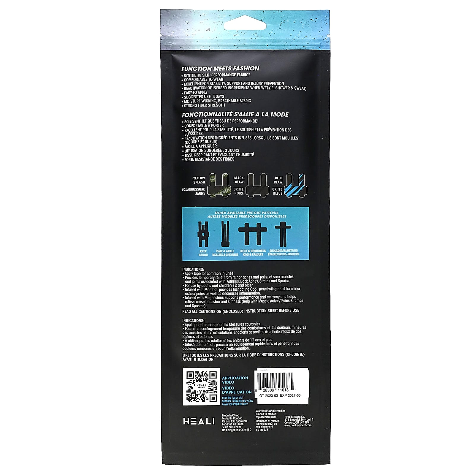 Heali Medical Corp Kinesiology Tape for Pain Relief & Recovery - Image 2