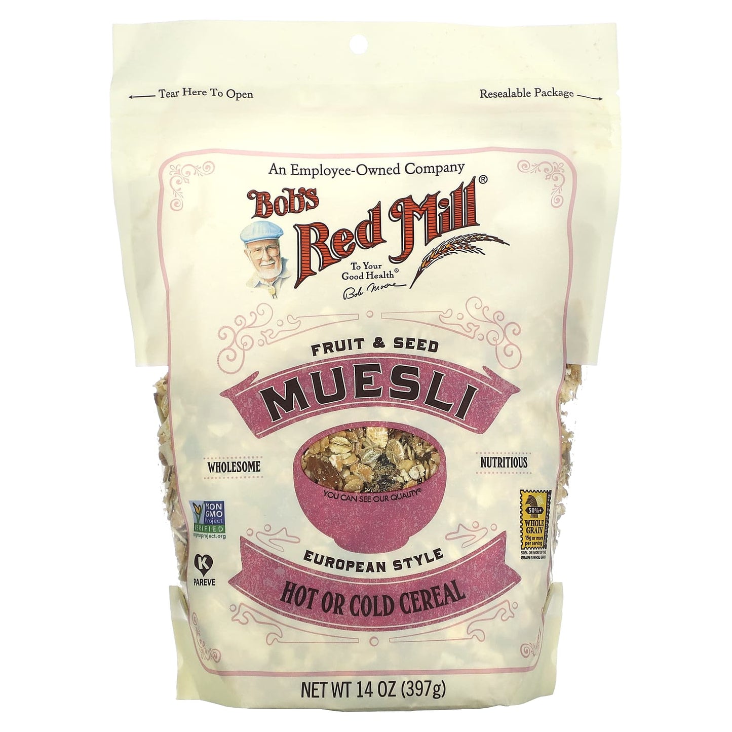Bob's Red Mill Fruit & Seed Muesli - 14 oz, Non GMO, Kosher - Image 1