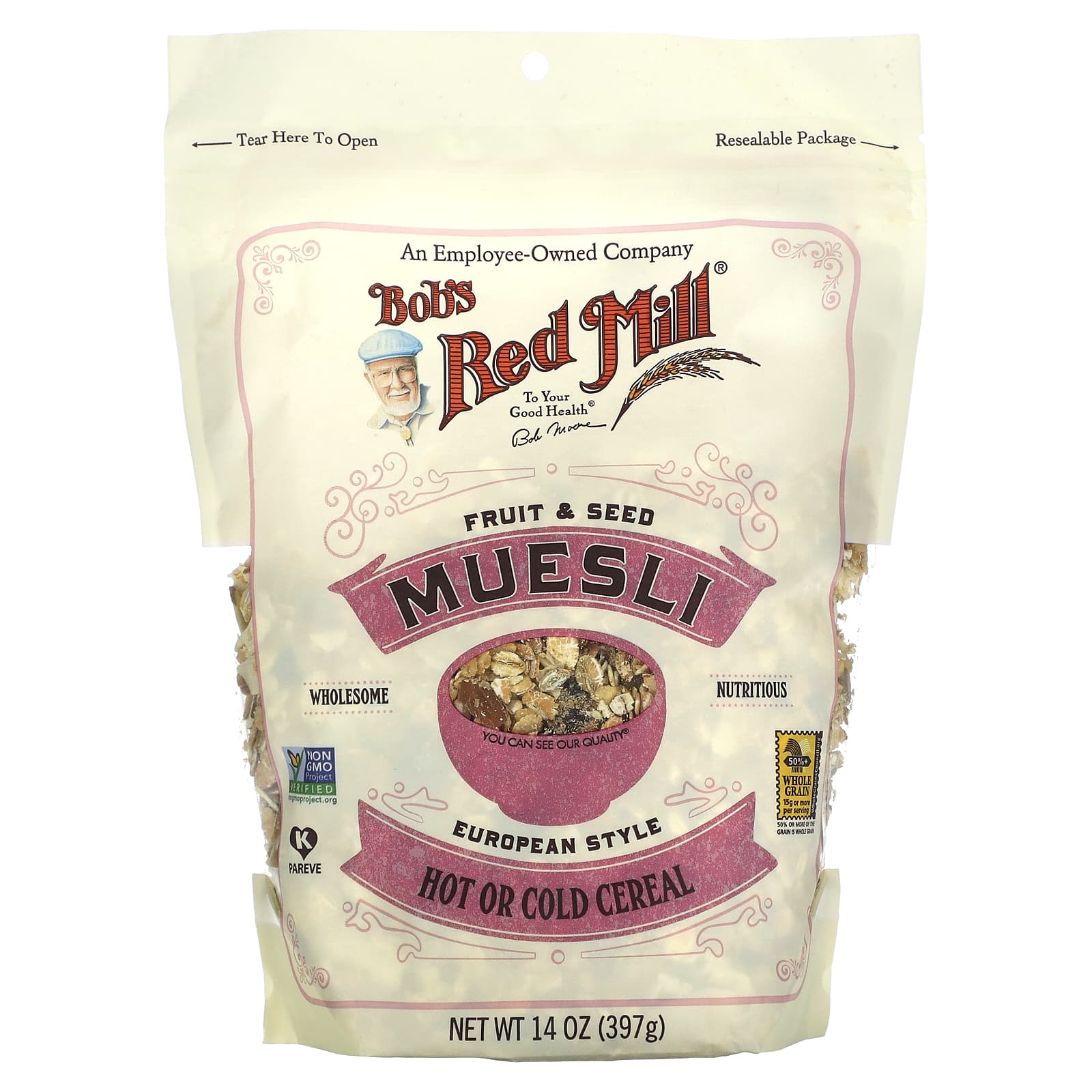 Bob's Red Mill Fruit & Seed Muesli - 14 oz, Non GMO, Kosher - Image 1